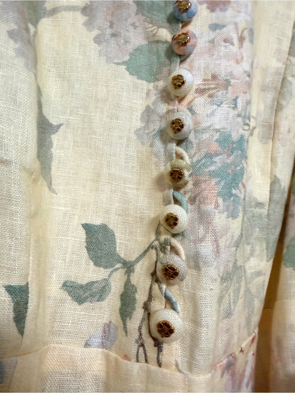 Zimmermann Illuminate Peplum Linen Midi Dress Lemon Hydrangea - AU2/US8 - NWOT - Picture 11 of 16